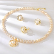 Show details for New fresh water pearl Big Jewelry Set