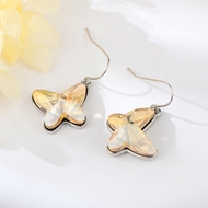 Show details for Hypoallergenic Platinum Plated Swarovski Element Hoop Earrings with Easy Return