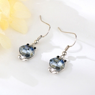 Show details for Delicate Swarovski Element Small Hoop Earrings