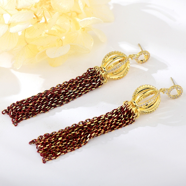 Picture of Unusual Medium Gold Plated Drop & Dangle Earrings