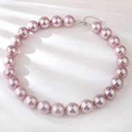 Show details for Fashionable Medium Pink Pendant Necklace