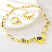 Show details for Gold Plated Zinc Alloy 2 Piece Jewelry Set Wholesale Price