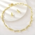 Picture of Hypoallergenic Gold Plated Medium 2 Piece Jewelry Set with Easy Return