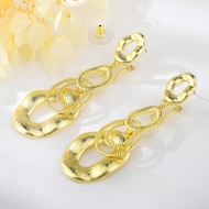 Show details for Trendy Gold Plated Dubai Dangle Earrings with No-Risk Refund