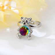 Show details for Brand New Colorful Bear Adjustable Ring with SGS/ISO Certification