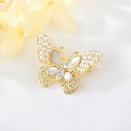 Show details for Classic Gold Plated Brooche with Wow Elements