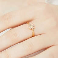Picture of Bulk Gold Plated White Adjustable Ring Exclusive Online