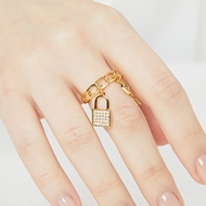 Picture of Charming White Delicate Adjustable Ring As a Gift