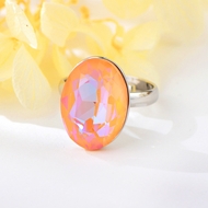Show details for Need-Now Orange Swarovski Element Adjustable Ring from Editor Picks