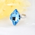 Picture of Premium Sea Blue Single Stone Fashion Rings
