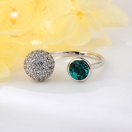 Show details for Medium Platinum Plated Adjustable Ring with Fast Shipping