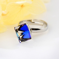 Show details for Geometric Black Adjustable Ring with Fast Shipping