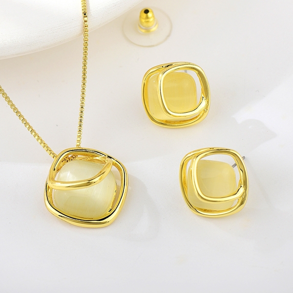 Picture of Zinc Alloy Yellow 2 Piece Jewelry Set with Unbeatable Quality