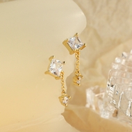 Picture of Delicate Cubic Zirconia Dangle Earrings Online Only