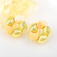 Show details for Zinc Alloy Gold Plated Stud Earrings with Easy Return
