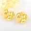 Show details for Zinc Alloy Gold Plated Stud Earrings with Easy Return