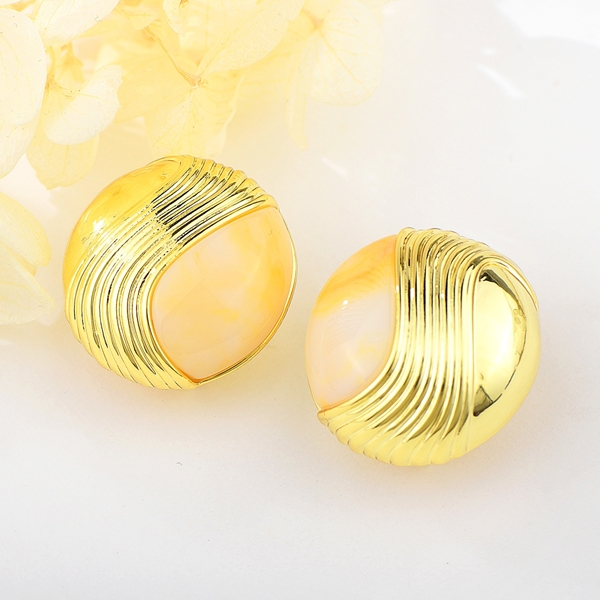 Picture of New Season Yellow Zinc Alloy Stud Earrings with SGS/ISO Certification
