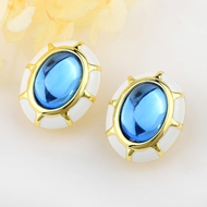 Show details for Classic Blue Stud Earrings of Original Design