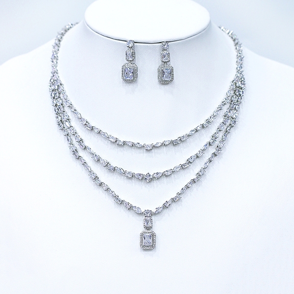 Picture of Luxury White 2 Piece Jewelry Set with Beautiful Craftmanship