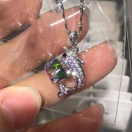 Show details for Platinum Plated Swarovski Element Pendant Necklace in Flattering Style