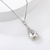 Picture of Platinum Plated White Pendant Necklace in Exclusive Design
