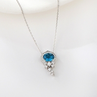 Show details for 925 Sterling Silver Swarovski Element Pendant Necklace with Fast Delivery