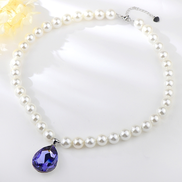 Picture of Versatile Zinc Alloy Purple Pendant Necklace with Price
