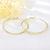 Picture of Delicate Gold Plated Big Hoop Earrings of Original Design