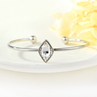 Show details for Geometric Zinc Alloy Cuff Bangle with Speedy Delivery