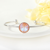 Show details for Low Cost Gold Plated Orange Cuff Bangle with Low Cost