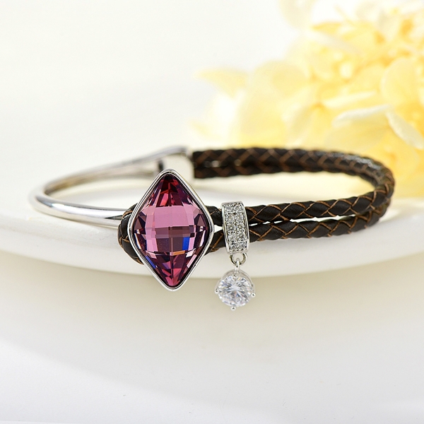 Picture of Hot Selling Red Swarovski Element Fashion Bangle with No-Risk Refund
