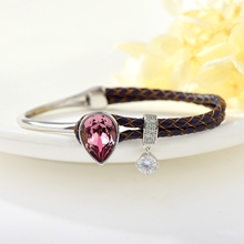 Show details for Wholesale Gold Plated Red Fashion Bangle with No-Risk Return