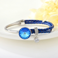 Show details for Buy Gold Plated Blue Fashion Bangle with Wow Elements