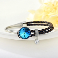 Show details for Eye-Catching Blue Copper or Brass Fashion Bangle with Member Discount