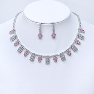 Show details for Copper or Brass Pink 2 Piece Jewelry Set with Unbeatable Quality