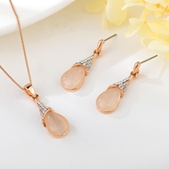 Show details for Distinctive White Rose Gold Plated 2 Piece Jewelry Set with Low MOQ Show details for Distinctive White Rose Gold Plated 2 Piece Jewelry Set with Low MOQ