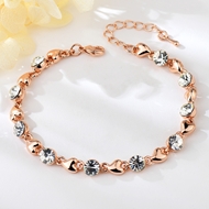 Show details for Classic and fashionable imitation crystal alloy bracelet
