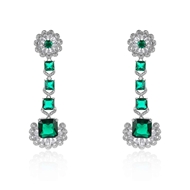 Picture of Fashionable Big Green Dangle Earrings