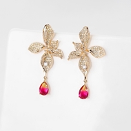 Picture of Luxury Gold Plated Dangle Earrings in Bulk