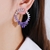 Picture of Luxury Blue Big Hoop Earrings at Super Low Price
