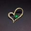 Show details for Unique Cubic Zirconia Love & Heart Brooche
