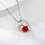 Picture of Platinum Plated Red Pendant Necklace in Flattering Style