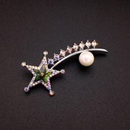 Show details for Fancy Medium Copper or Brass Brooche