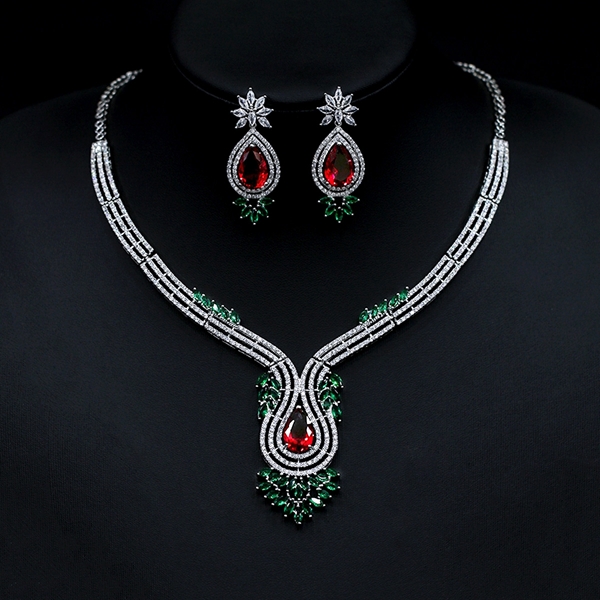 Picture of Inexpensive Platinum Plated Luxury 2 Piece Jewelry Set with Member Discount