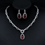 Show details for Fashionable Big Platinum Plated 2 Piece Jewelry Set
