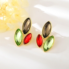 Show details for Unique Resin Dubai Big Stud Earrings