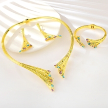 Show details for Fashion Artificial Crystal Big 3 Piece Jewelry Set