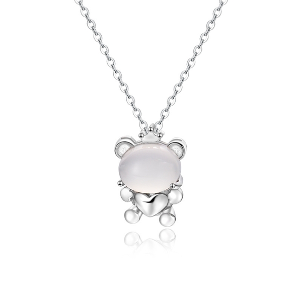 Picture of Bear 999 Sterling Silver Pendant Necklace with Fast Shipping
