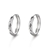 Picture of Brand New Platinum Plated 999 Sterling Silver Huggie Earrings with SGS/ISO Certification