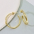 Picture of Funky Medium Gold Plated Small Hoop Earrings